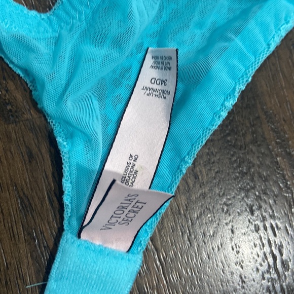 Victoria's Secret blue floral lace push up bra 34DD - Picture 9 of 12